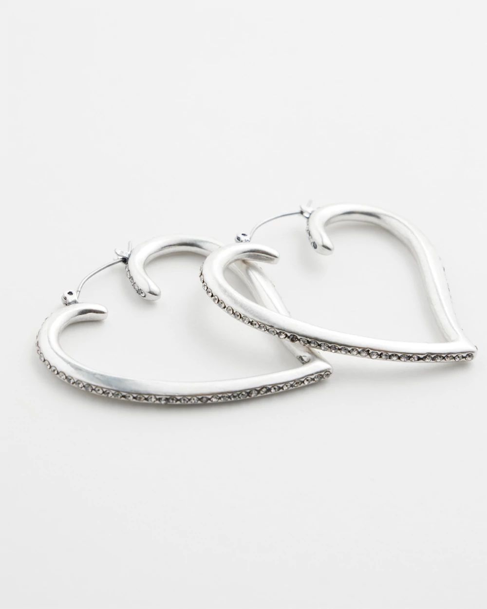 CHIEKO➕ heart stock pierce GD Chrome Hearts Silver Diamond Tiny E Cross Earring Drop
